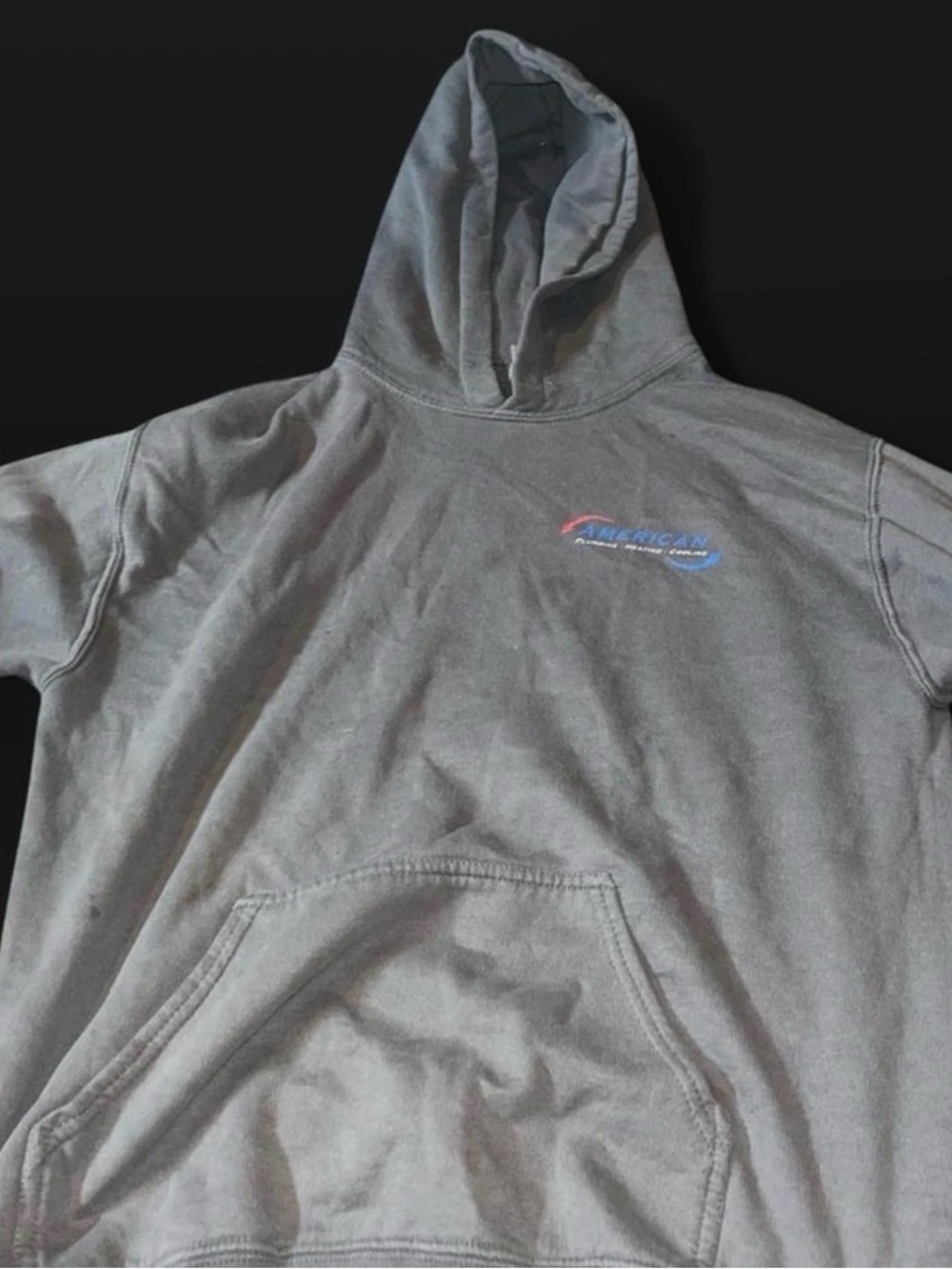 Gray Hooded Sweatshirt with Front Pocket